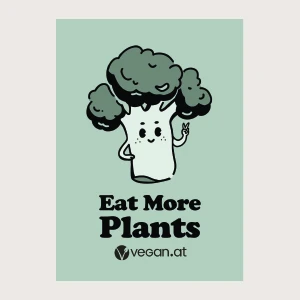 Vegan.at Sticker Eat More Plants